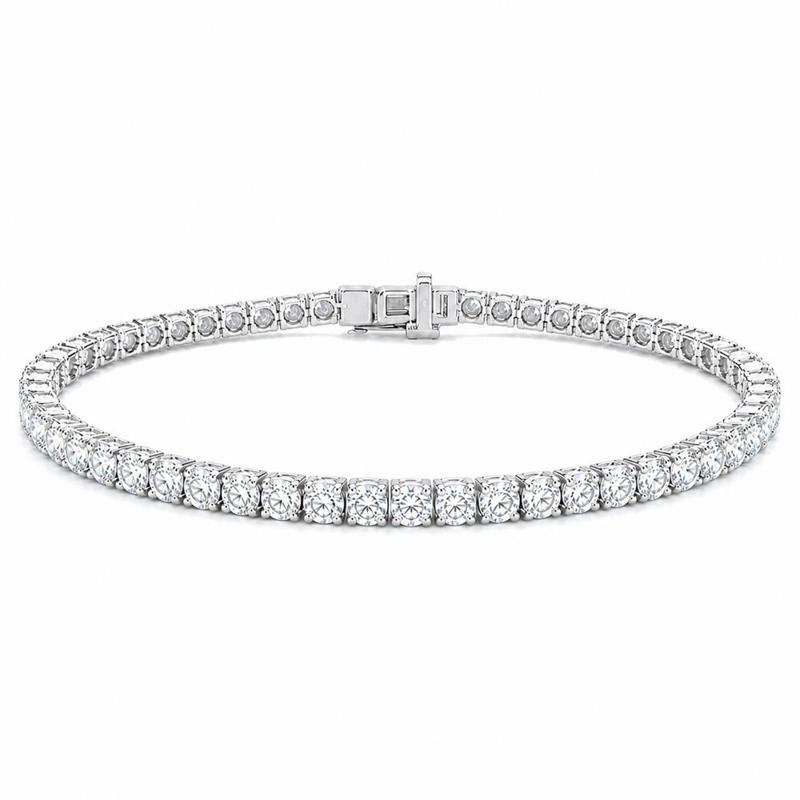 6 CTS Round Tennis Bracelet in White gold