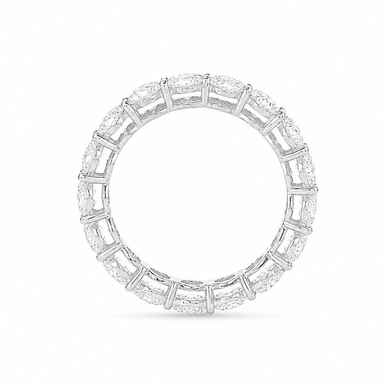 5 CTS Round Eternity Band in White gold, view 3