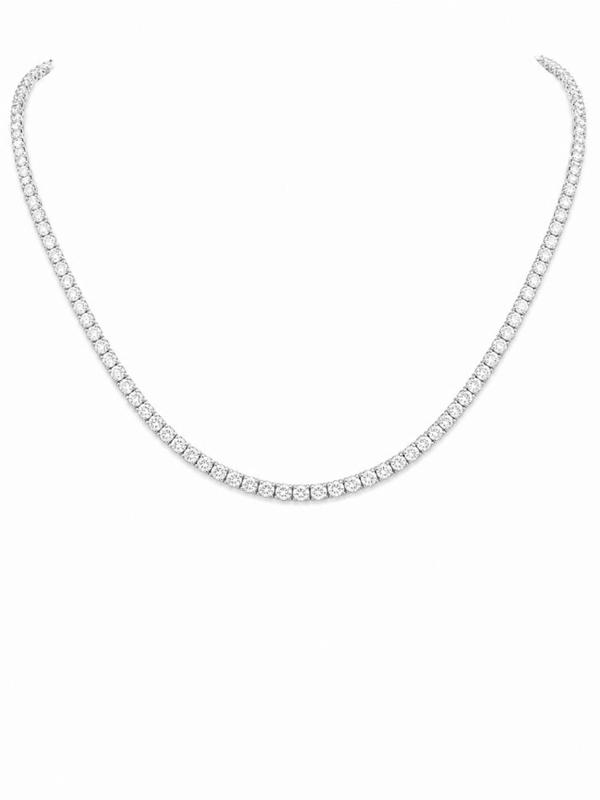 7 CTS Straight Line Tennis Necklace