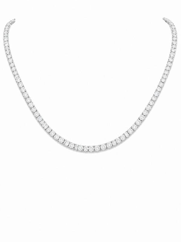 10 CTS Straight Line Tennis Necklace
