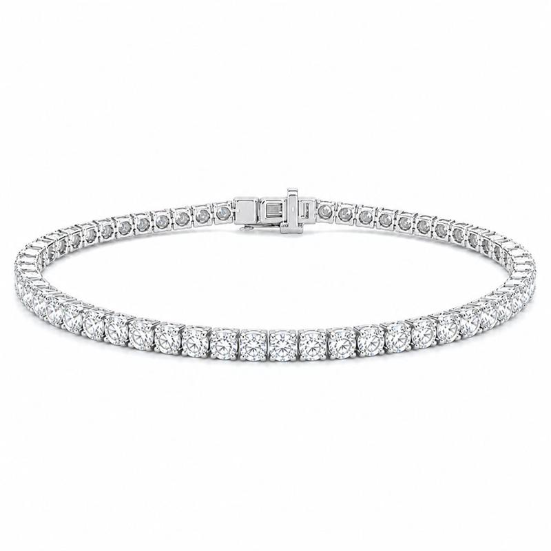 5 CTS Round Tennis Bracelet in White gold
