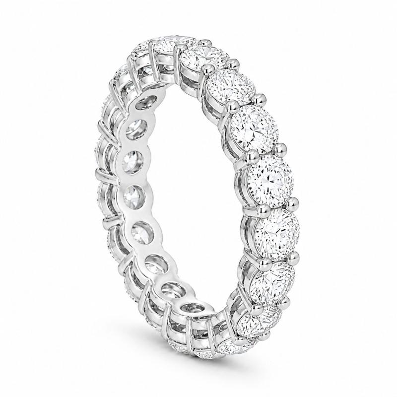 8 CTS Round Eternity Band in White gold