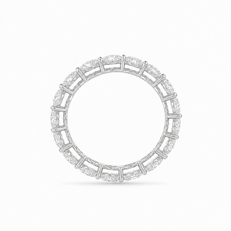 3 CTS Round Eternity Band in White gold, view 3
