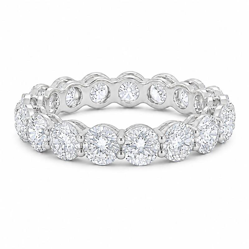 5 CTS Round Eternity Band in White gold, view 2