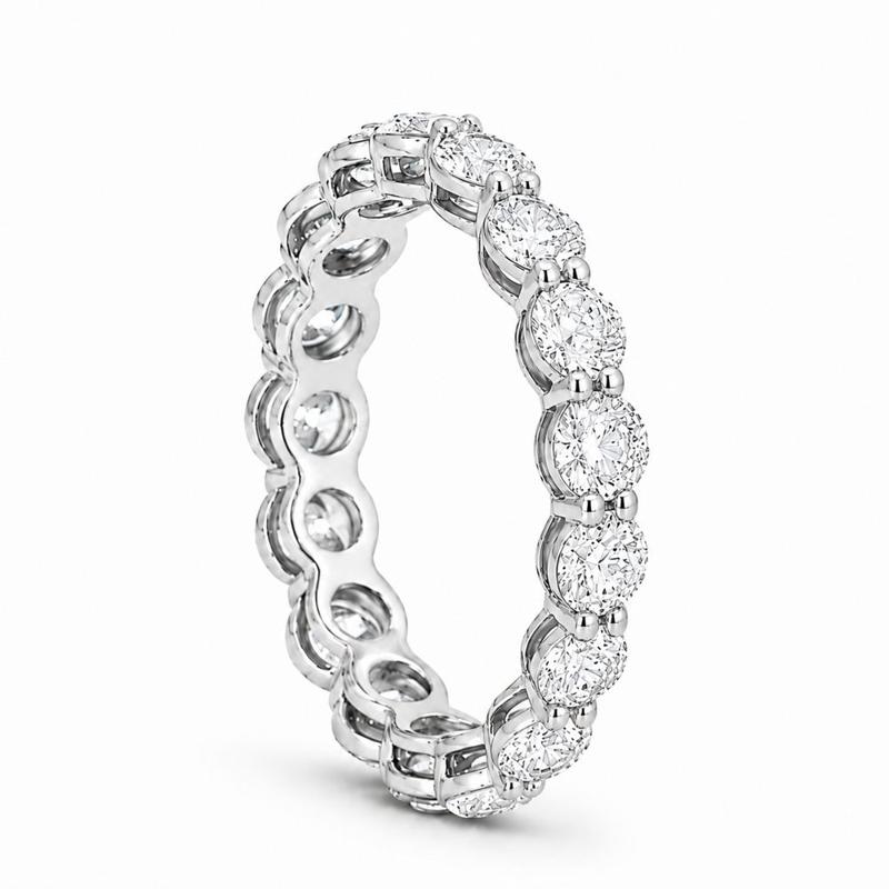 4 CTS Round Eternity Band in White gold