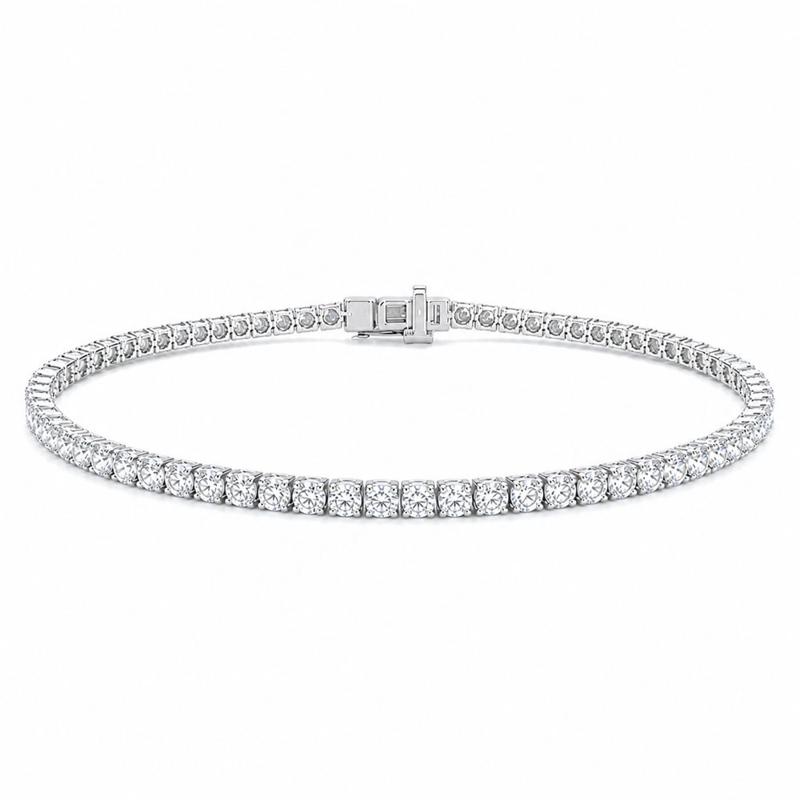 4 CTS Round Tennis Bracelet in White gold