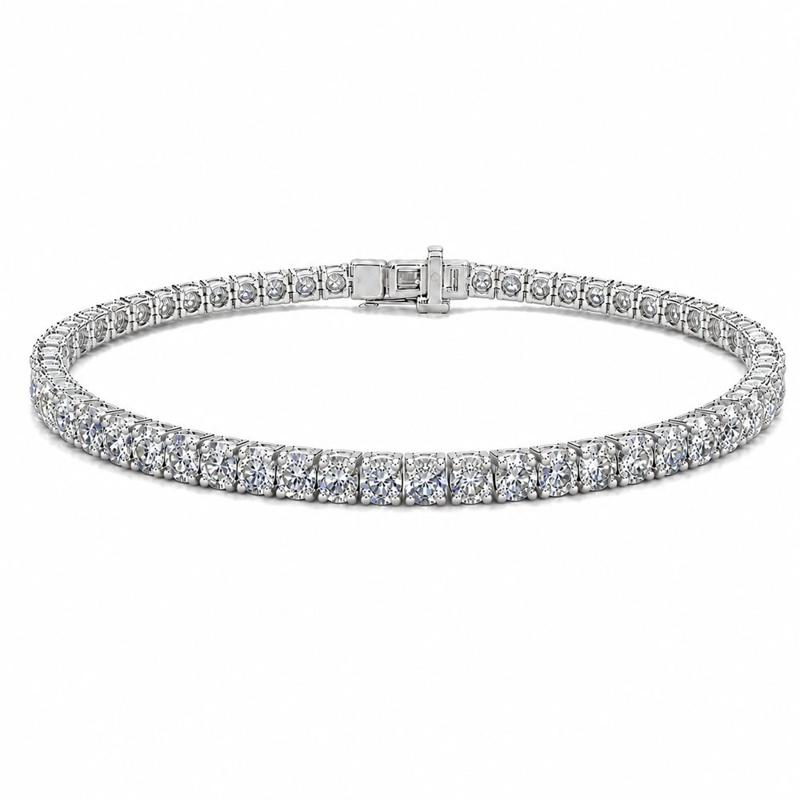 8 CTS Round Tennis Bracelet in White gold