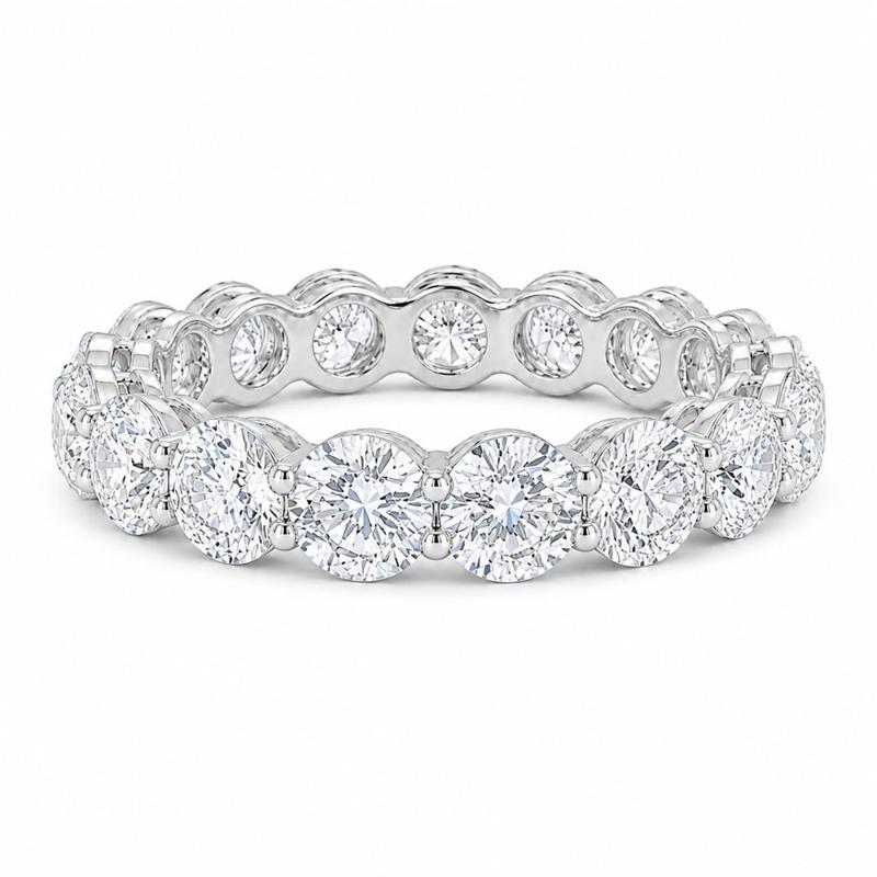 14 CTS Round Eternity Band in White gold, view 2