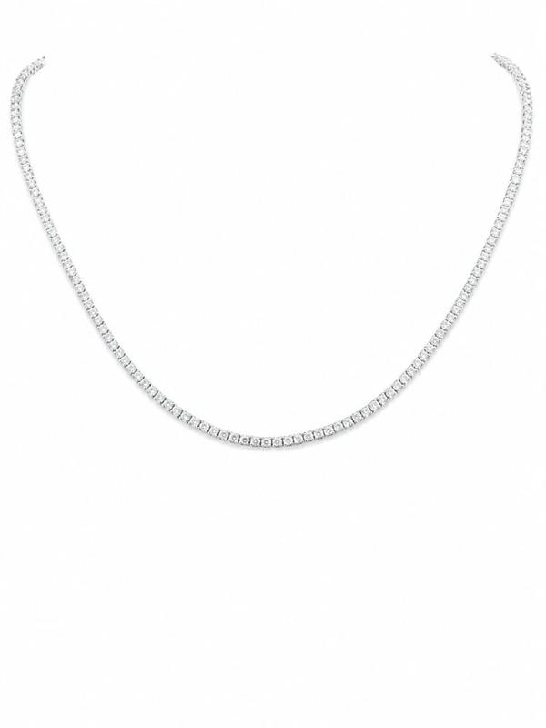 5 CTS Straight Line Tennis Necklace