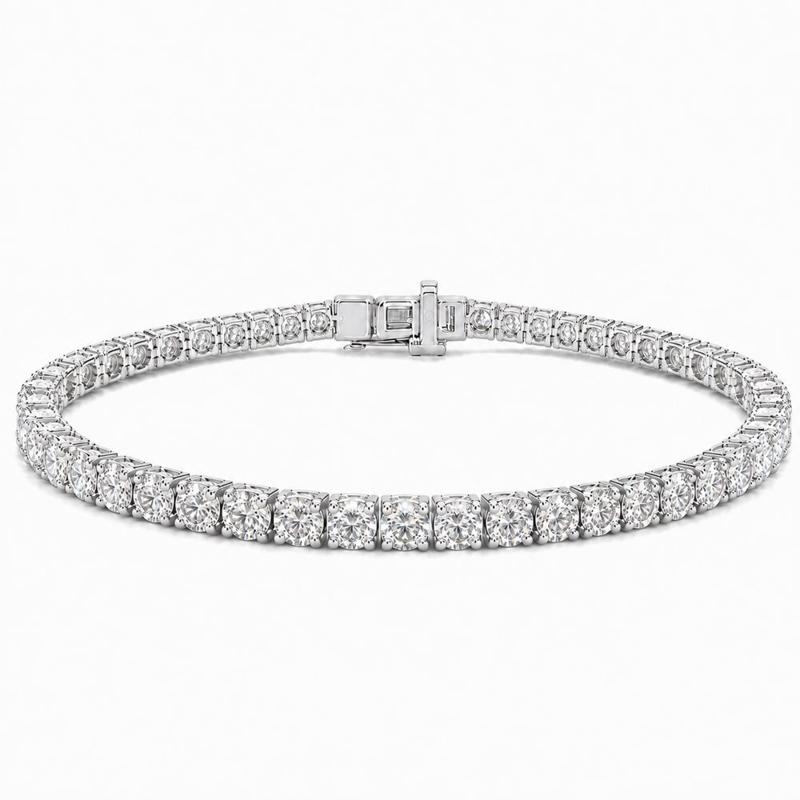7 CTS Round Tennis Bracelet in White gold