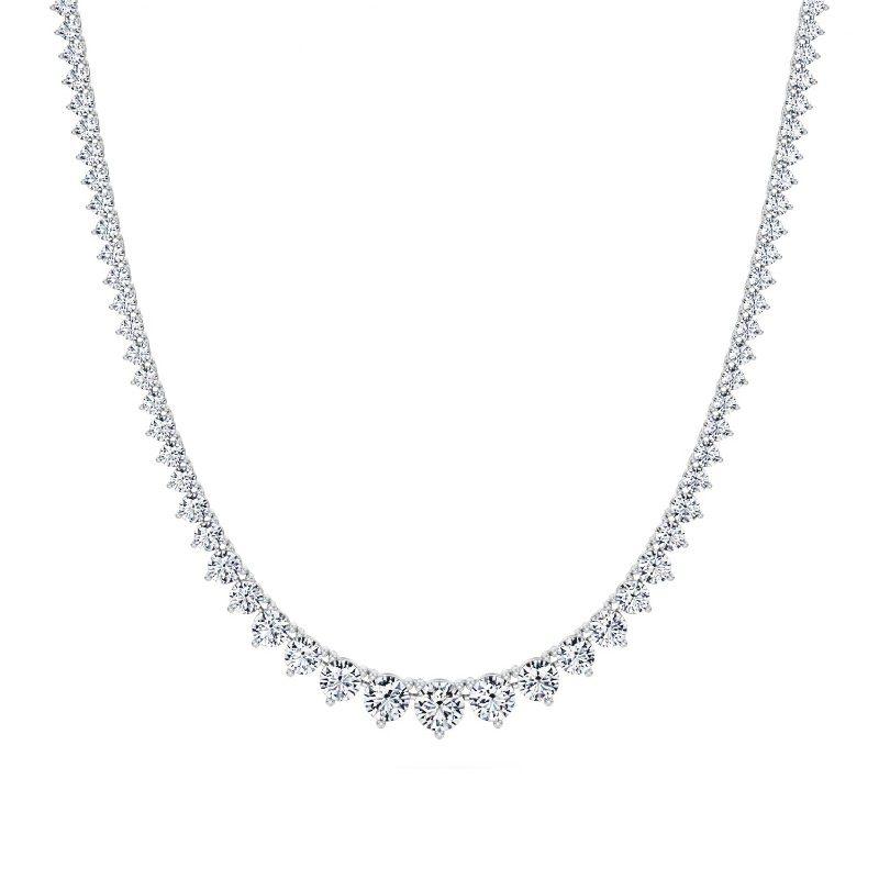 15 CTS Graduated Tennis Necklace
