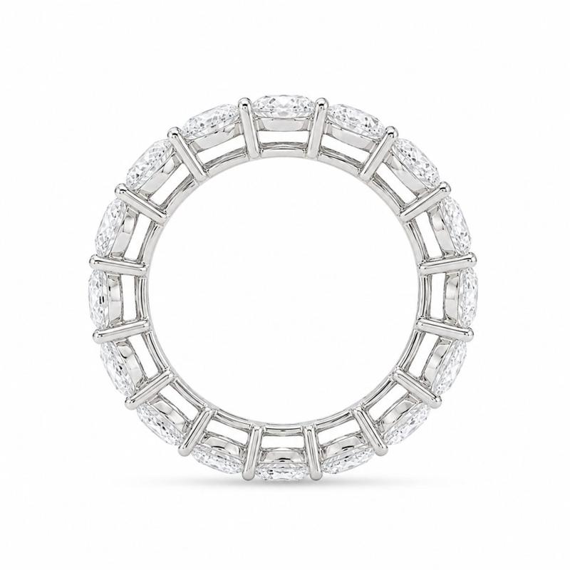 12 CTS Round Eternity Band in White gold, view 3